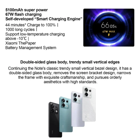 Factory Price For Xiaomi Redmi Note 13 Pro 5G Phone 8GB+128GB 6.67 inch MIUI 14 Snapdragon 7s Gen 2 Octa Core 4nm up to 2.4GHz - Image 5